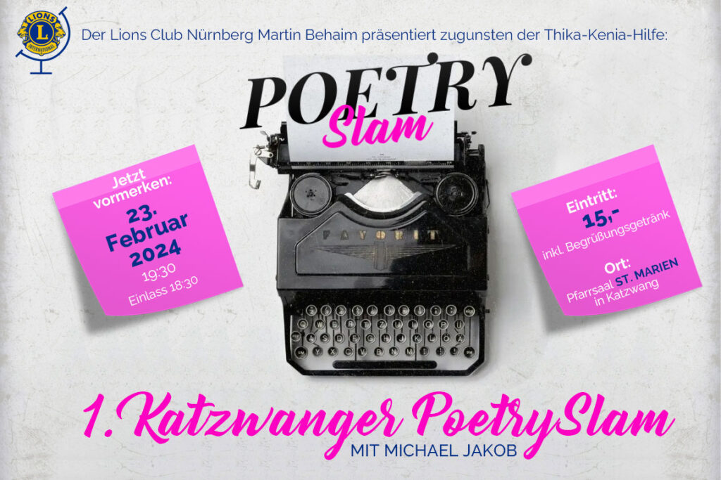 Ankündigung: 1. Katzwanger PoetrySlam am 23. Februar 2024