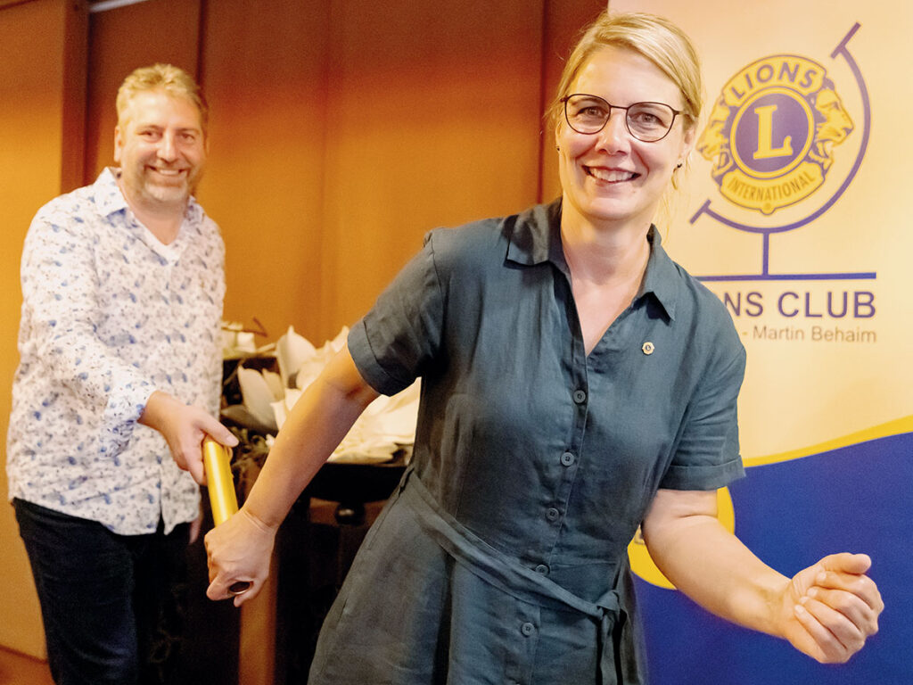 Freitag, 27.06.2025: Kristin Serafin übernimmt als unsere erste Präsidentin den Staffelstab von Jörg Kohlbeck.