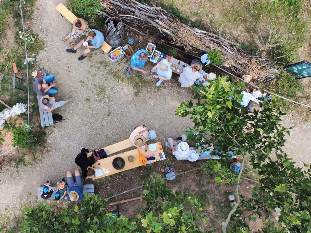 Unser Picknick nach der Führung. Allmählich ließ die Hitze am Nürnberger Weltacker nach!